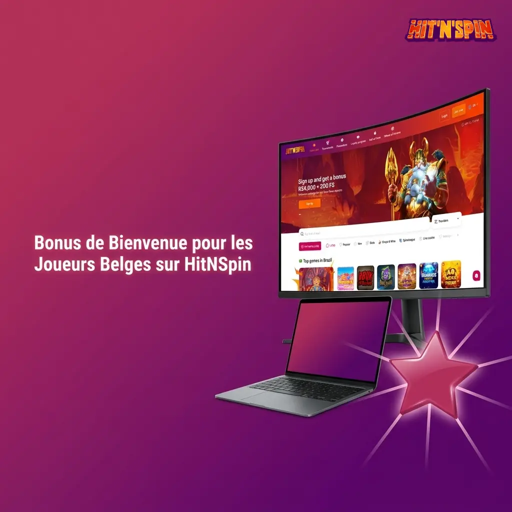 Bonus de bienvenue HitNSpin Belgique : jusqu'à 1000 EUR et 100 tours gratuits pour nouveaux joueurs.