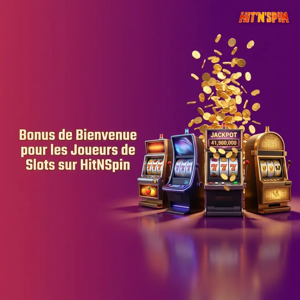 Bonus de bienvenue HitNSpin jusqu'à 1000 EUR et 100 tours gratuits pour les joueurs de machines à sous.