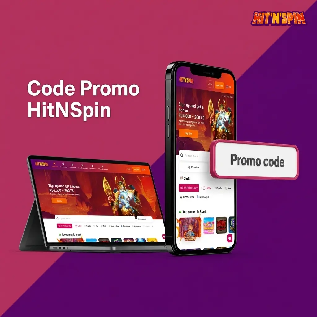 Code promo HitNSpin Belgique : saisir un code alphanumérique à l'inscription pour activer bonus et avantages exclusifs.