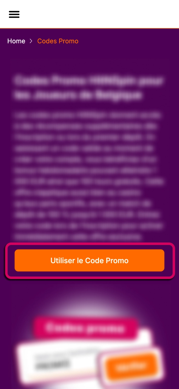 Utilisez HitNSpin maintenant et accédez rapidement au formulaire d’inscription.