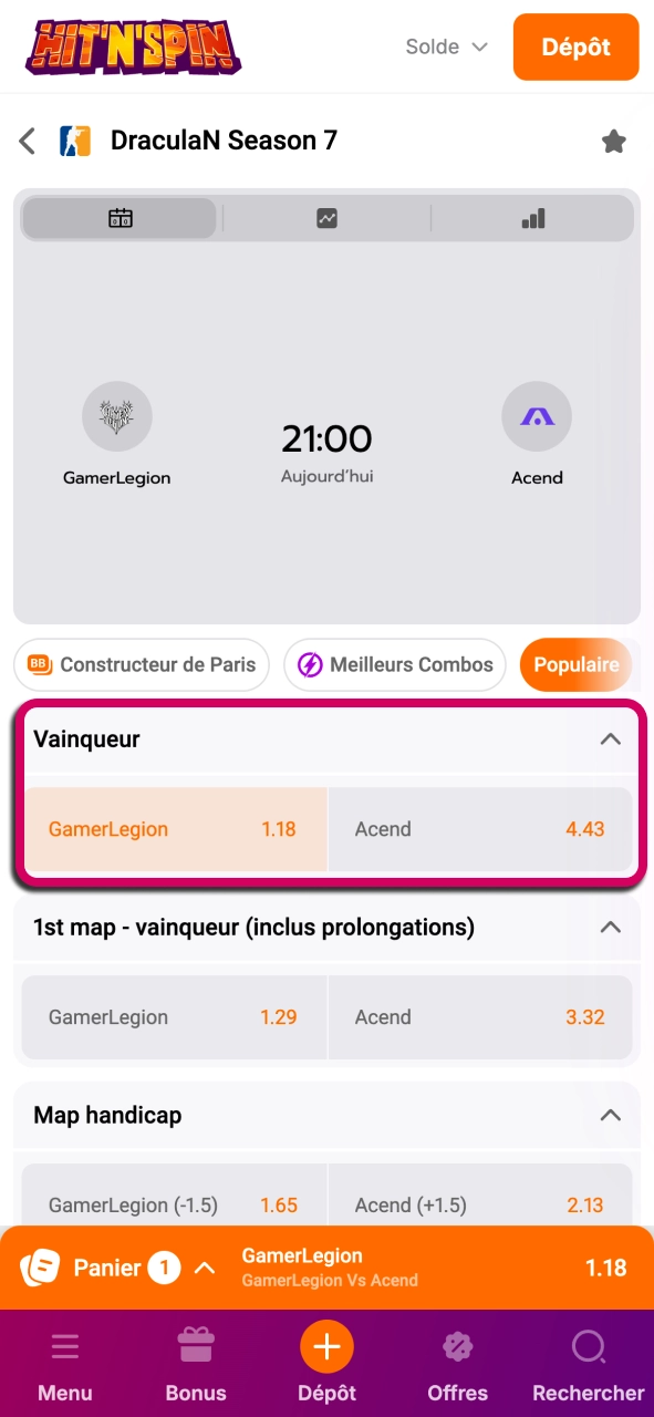 Choisissez votre marché HitNSpin et bénéficiez d’une expérience personnalisée.