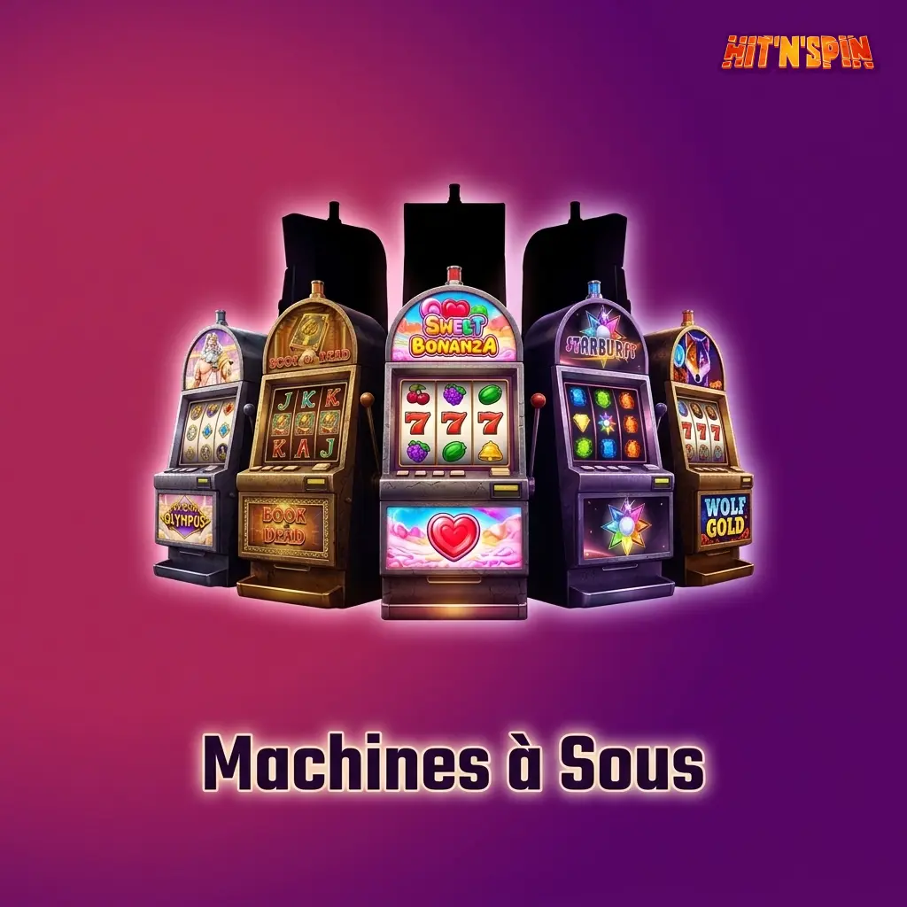 Machines à sous populaires sur HitNSpin avec Gates of Olympus, Book of Dead et Sweet Bonanza disponibles.