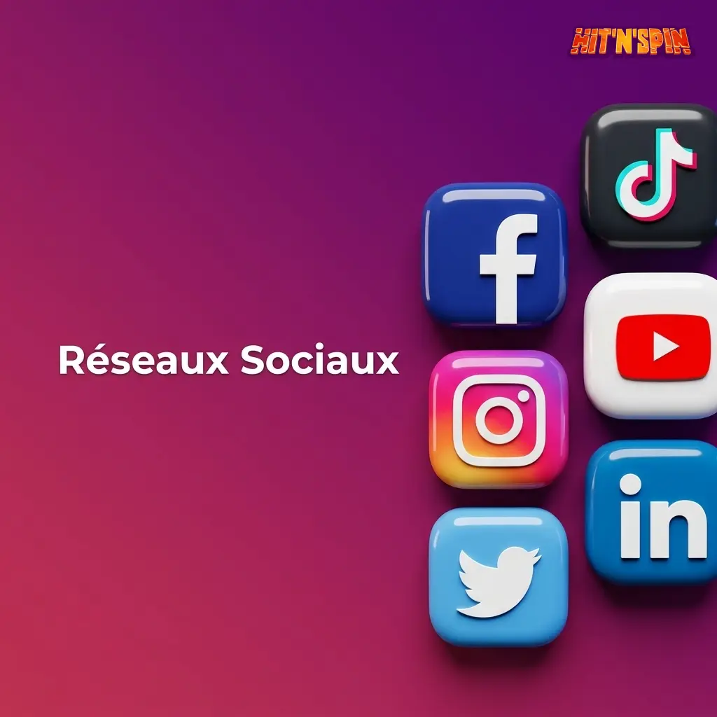 HitNSpin Casino sur réseaux sociaux : Instagram et Facebook pour questions générales, réponse sous 24-72h pour joueurs belges.