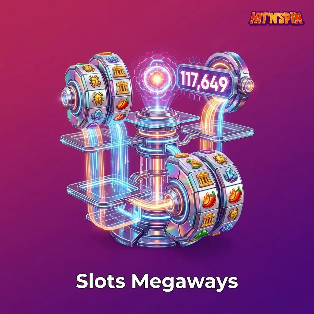 Slots Megaways sur HitNSpin avec jusqu'à 117 649 façons de gagner, cascades et multiplicateurs.