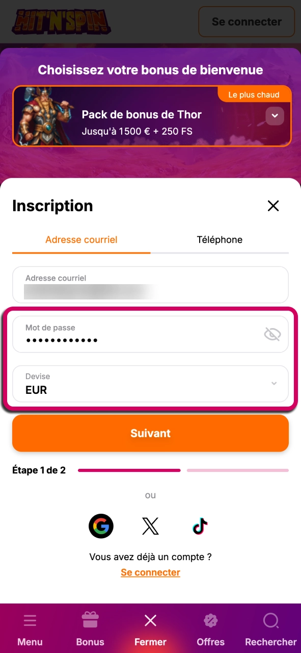 Protégez votre compte HitNSpin et profitez d’une meilleure sécurité.
