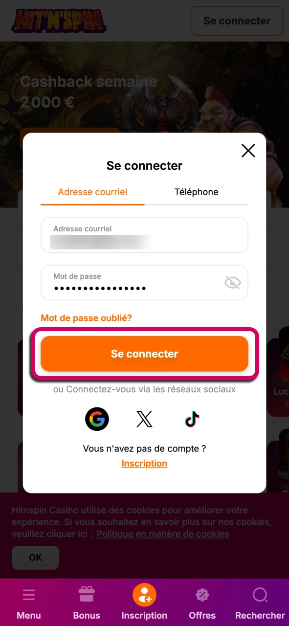 Connectez vous à HitNSpin et profitez d’un accès rapide aux slots.