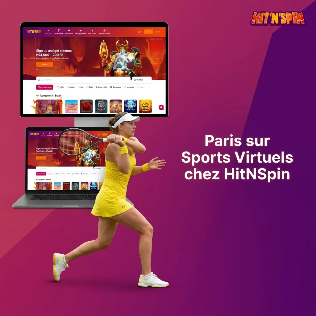 Paris sur sports virtuels HitNSpin Belgique - football, chevaux, chiens et tennis générés par algorithme 24h/24.