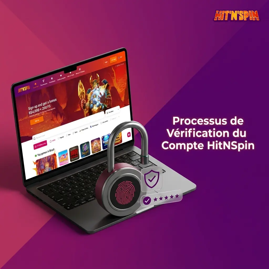 Processus de vérification KYC du compte HitNSpin en Belgique avec documents d'identité requis.